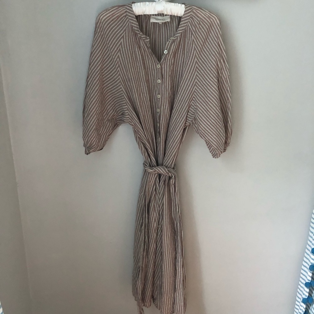 THE GREAT. Stripe shirt dress - 2/M